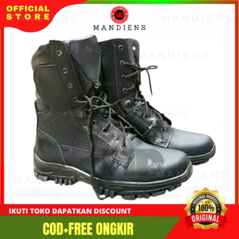 MANDIENS - Sepatu PDL Kulit Sapi Asli  Boots PDL TNI GEGANA Kulit Asli