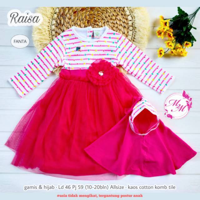 RAISA GAMIS KHIMAR SET GAMIS ANAK BY M2M