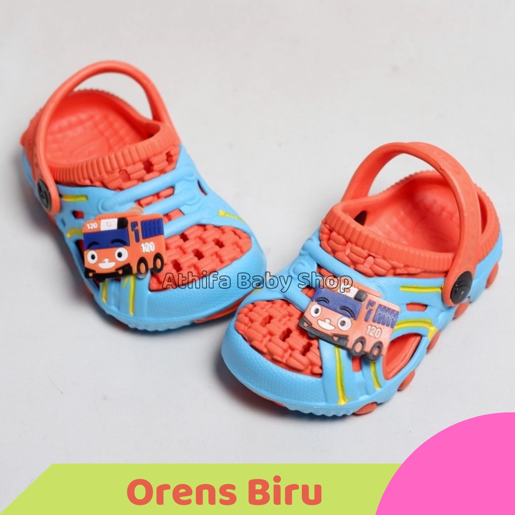 Sandal Baim Slop Bayi Balita Karakter Tayo Anak Laki Perempuan Sendal Selop usia 6 Bulan 2 3 4 Tahun