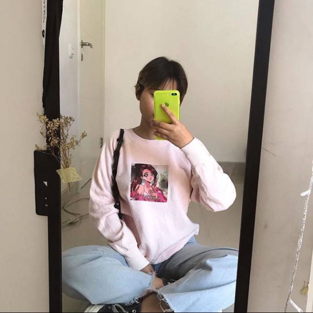 Anime pink sweater
