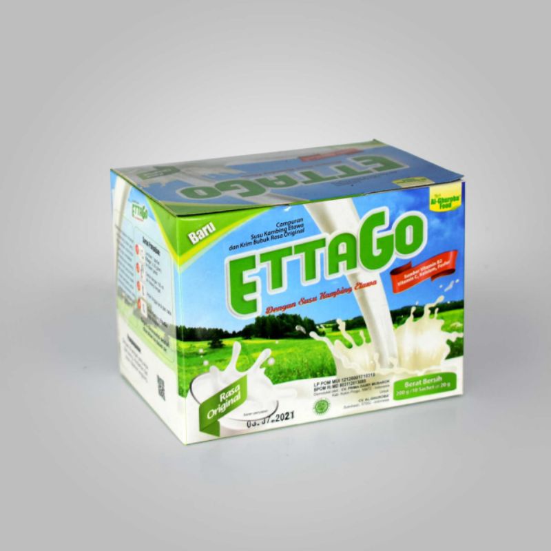 

Susu Kambing Ettawa rasa Original | ETTAGO kemasan Sachet @ 20 × 10