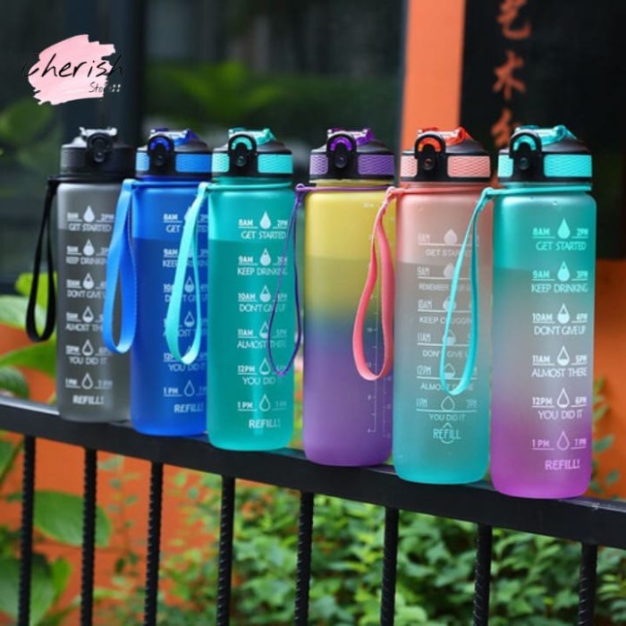 Botol Motivasi Rainbow Botol Minum 1L