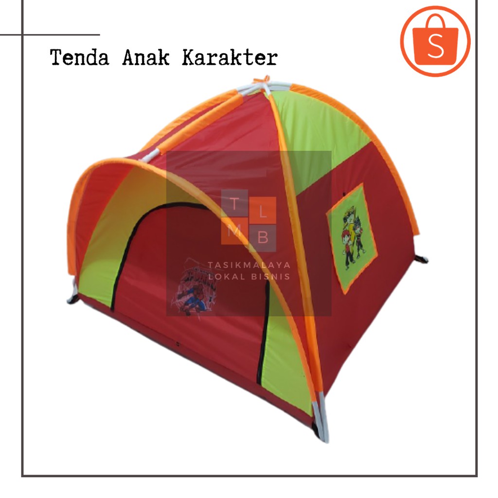 Tenda Anak Perempuan Ukuran 140 x 140 cm Warna Pink Full Hello Kitty - Tenda Camping Parasut