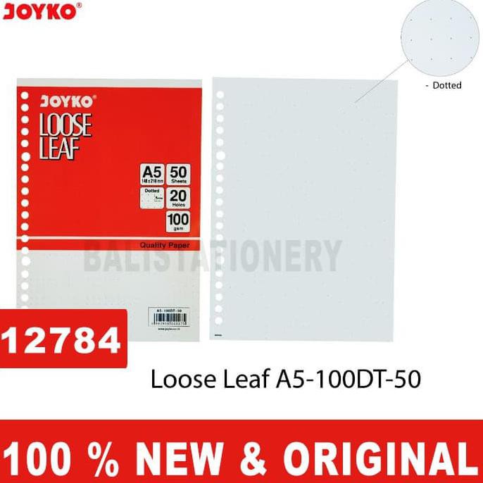 

Best Seller] Refill Loose Leaf Joyko Dot / Titik A5 100Gsm 50 Sheet