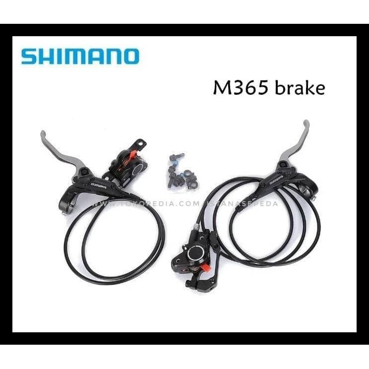 Barang Baru New Brake Set Disc Brake Hydrolik Shimano M365 Black Rem Sepeda Cakram Best Seller