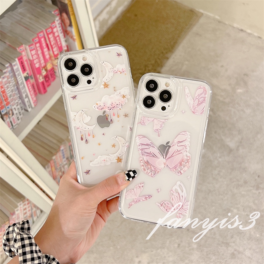 Redmi 12C 10C 10A 10 9 9T 9A 9C 9 Note 12 11 Pro+ 11s 10s 9s 11 10 9 8 Pro Xiaomi Poco X4 X3Pro X3NFC M3 F3 11Lite 10T 11T 12Pro Cute Butterfly Phone Case Bening TPU Soft Sarung