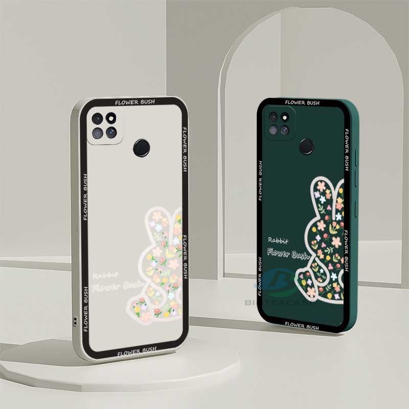 Redmi Note 11S 11 Pro Redmi 10 5G 10C 10A 9C 9T 9A Note10 5G Note 10S Note9 Note8 Note7 Poco M3 Pro X3 Pro NFC Motif Bunga Kelinci Lucu Lanyard Casing Ponsel Silikon Binteacase