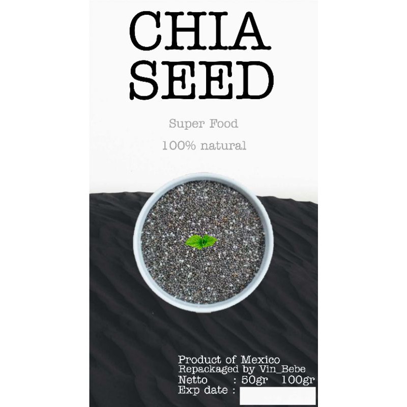 

Chia seed organic mexico 50gr dan 100gr