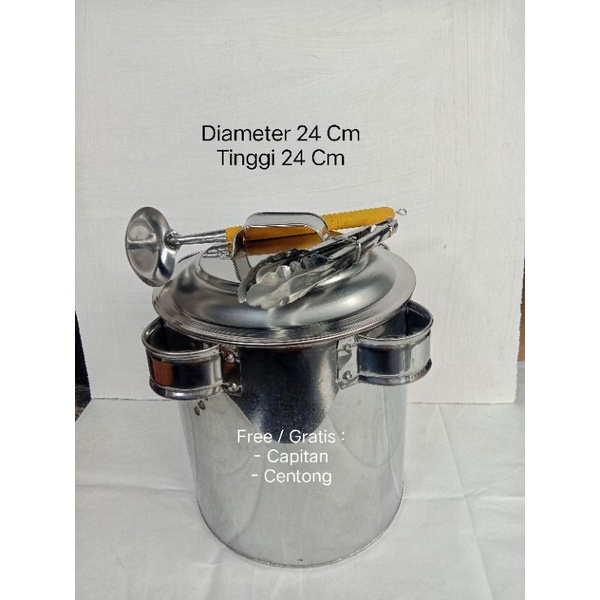 Dandang /Tong Bakso Cuanki Ukuran 24 Cm x 24 Cm
