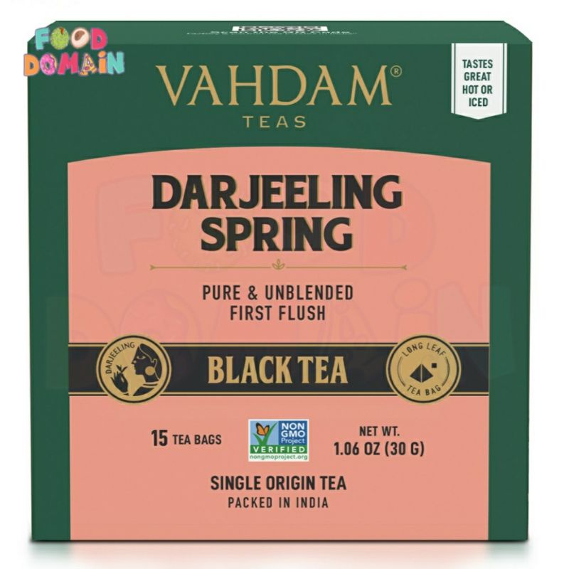 

Vahdam Teas Black Tea Darjeeling Spring 15 Tea Bags 1.06 oz (30gr)
