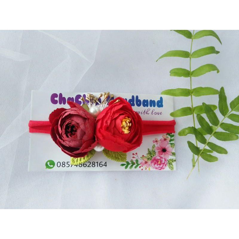 Bando bunga warna warni untuk anak atau newbron anak. bunga putih