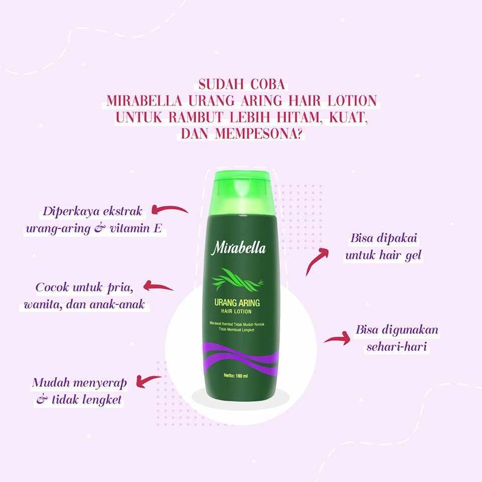 Mirabella Urang Aring/ Hair Lotion 180ml 100% Original