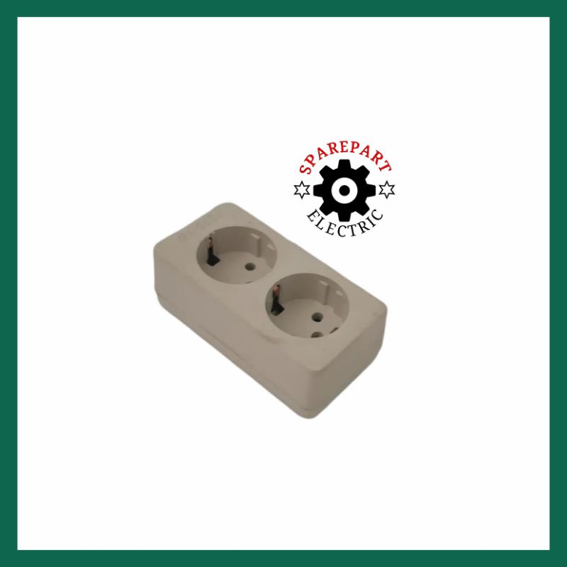 STOPKONTAK / SOCKET COLOKAN 2LUBANG BERKUALITAS
