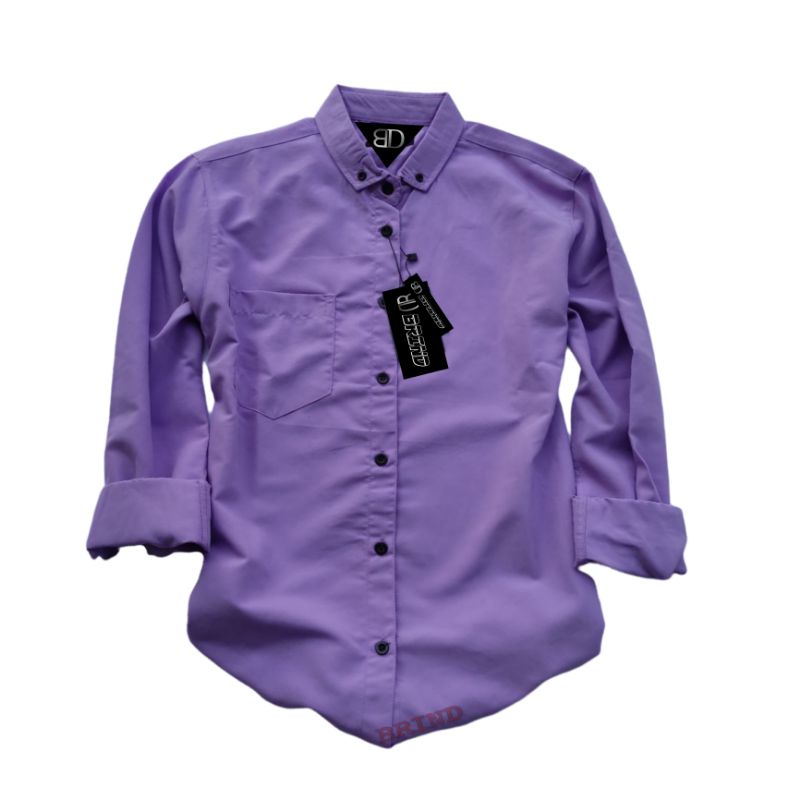 KEMEJA PRIA LENGAN PANJANG MASA KINI UNGU LILAC Limited edition size M, L, XL, XXL, XXXL