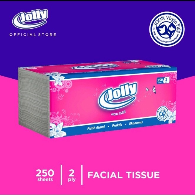 BELLA - JOLLY FACIAL TISSUE 2PLY 250 SHEET