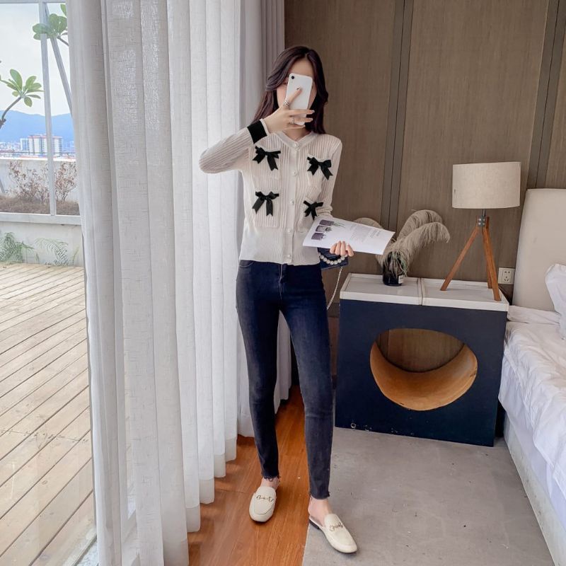 MDLV ~ 7372 FILLETA LONG SLEVEE KNIT CARDIGAN KARDIGAN KOREA KARDIGAN RAJUT CWK FASHION IMPORT