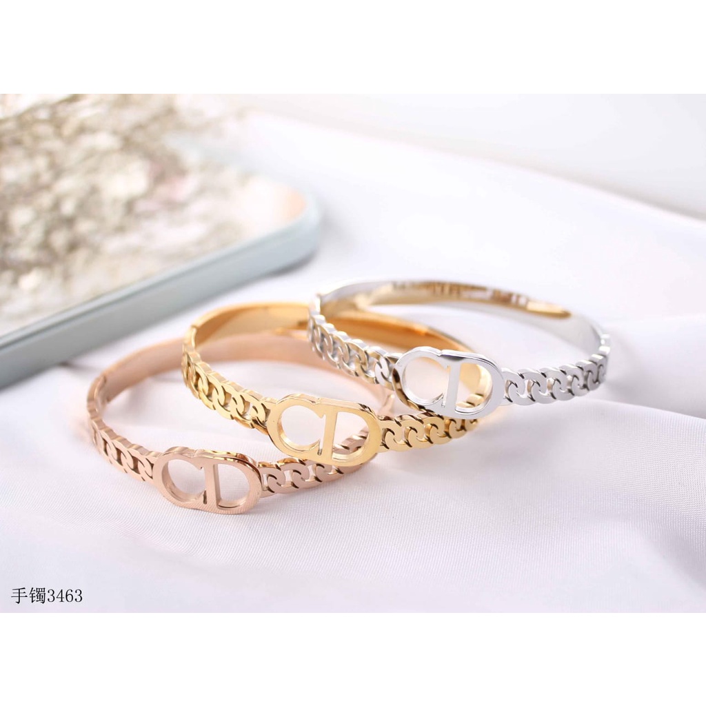 Set titanium gelang kalung dan cincin perhiasan fashion 1841-2793