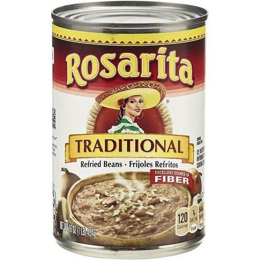 

rosarita refried beans 16 oz (454gr)