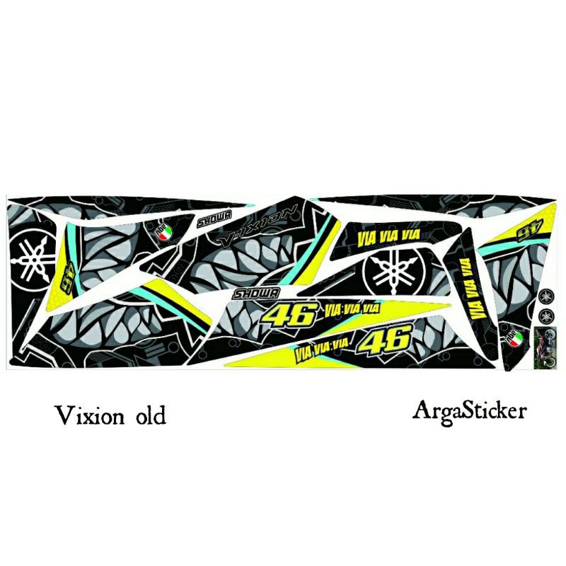 Stiker Vixion old Striping Vixion old  2010 2011 2012 Variasi Sticker Motor