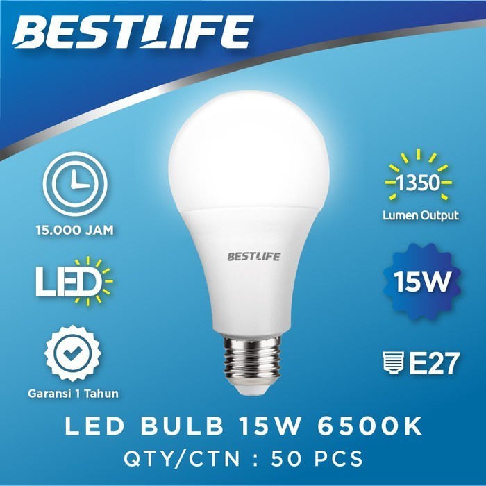 BESTLIFE Lampu LED Bulb 15 Watt (Garansi 1 TAHUN)
