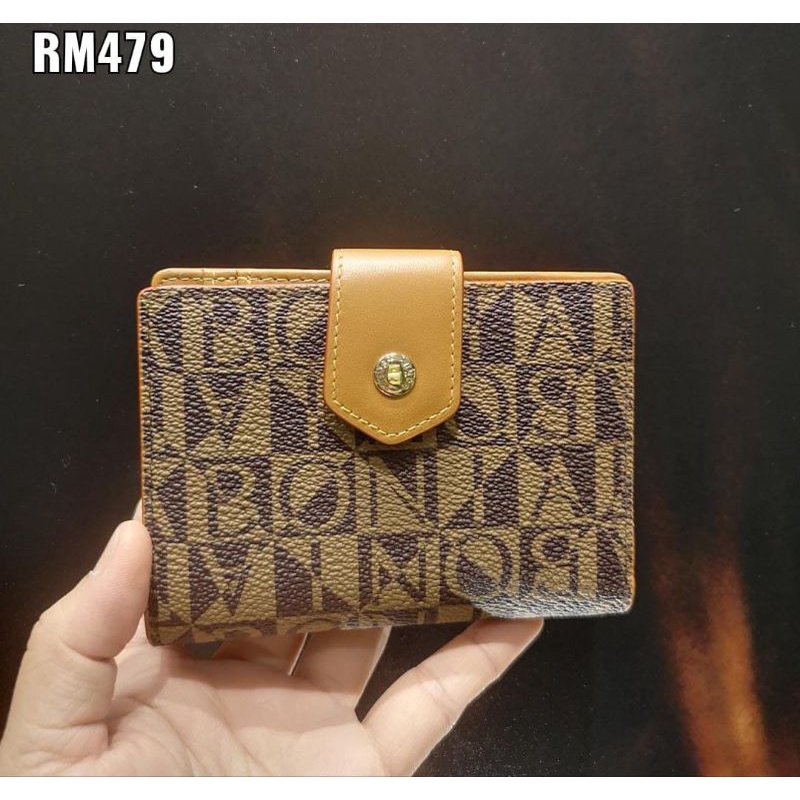 Dompet Bonia Original monogram pendek 3 fold