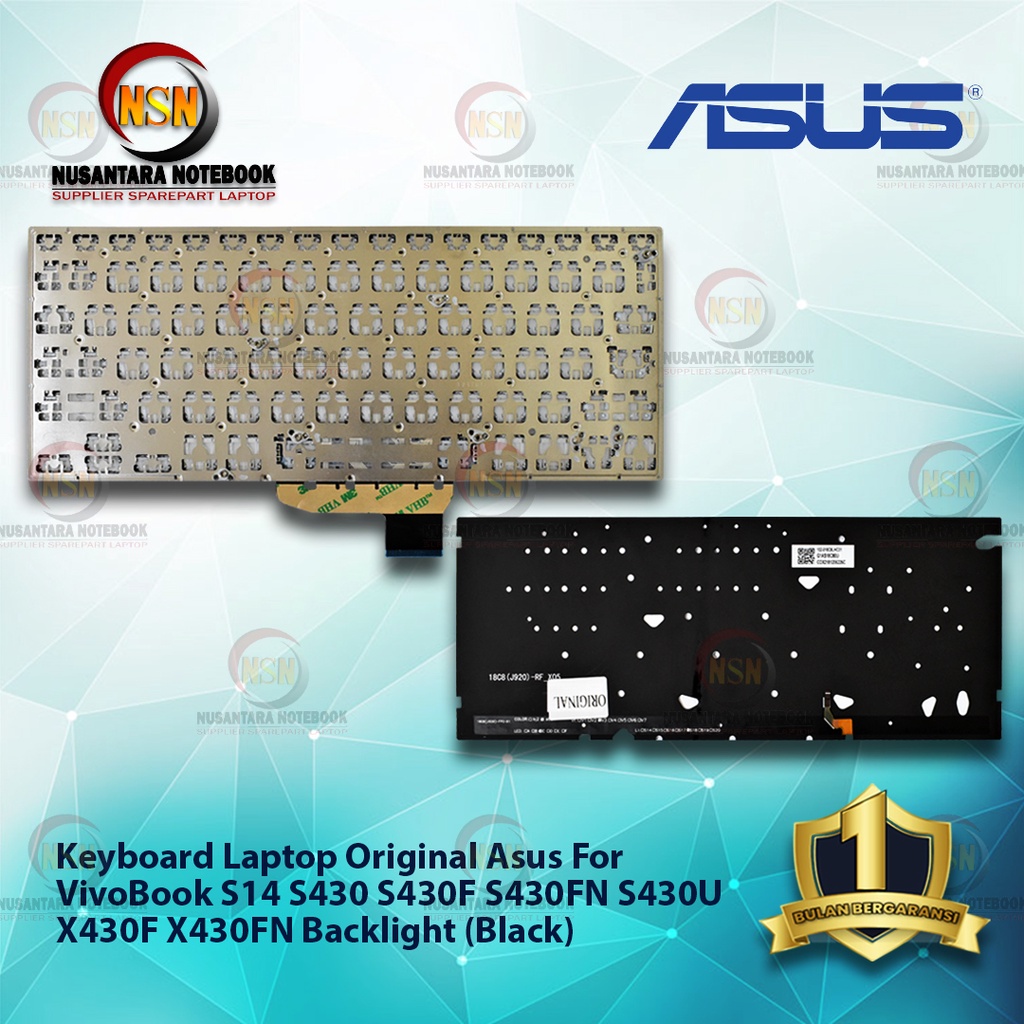 Keyboard Original Laptop Asus For VivoBook S14 S430 S430F Backlight (Black)