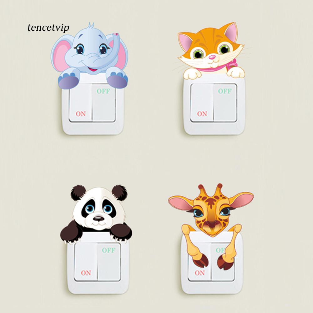 Vipstiker Dinding Removable Motif Binatang Panda Gajah