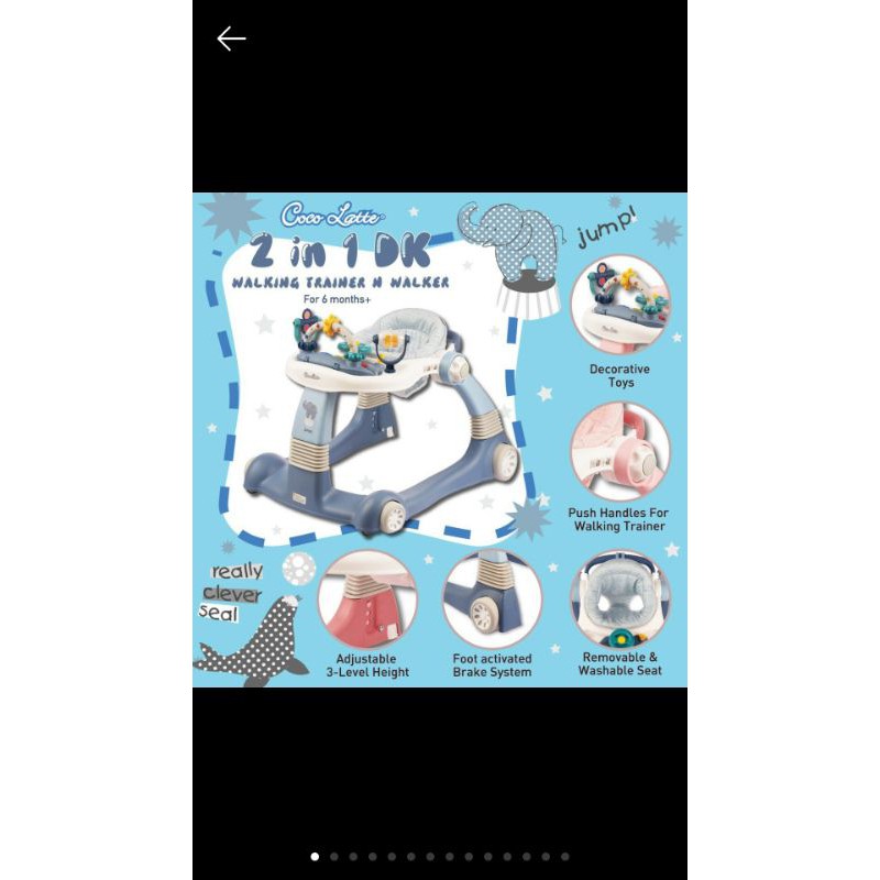 baby walker cocolatte preloved