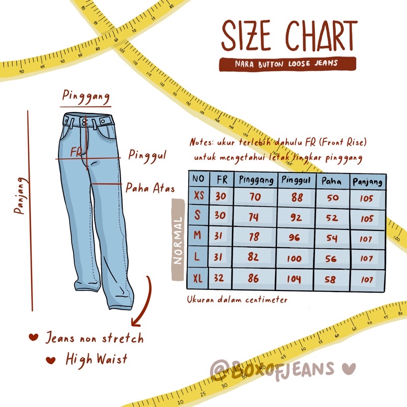 Boxofjeans - NARA Button HW Loose Jeans - DARK BLUE