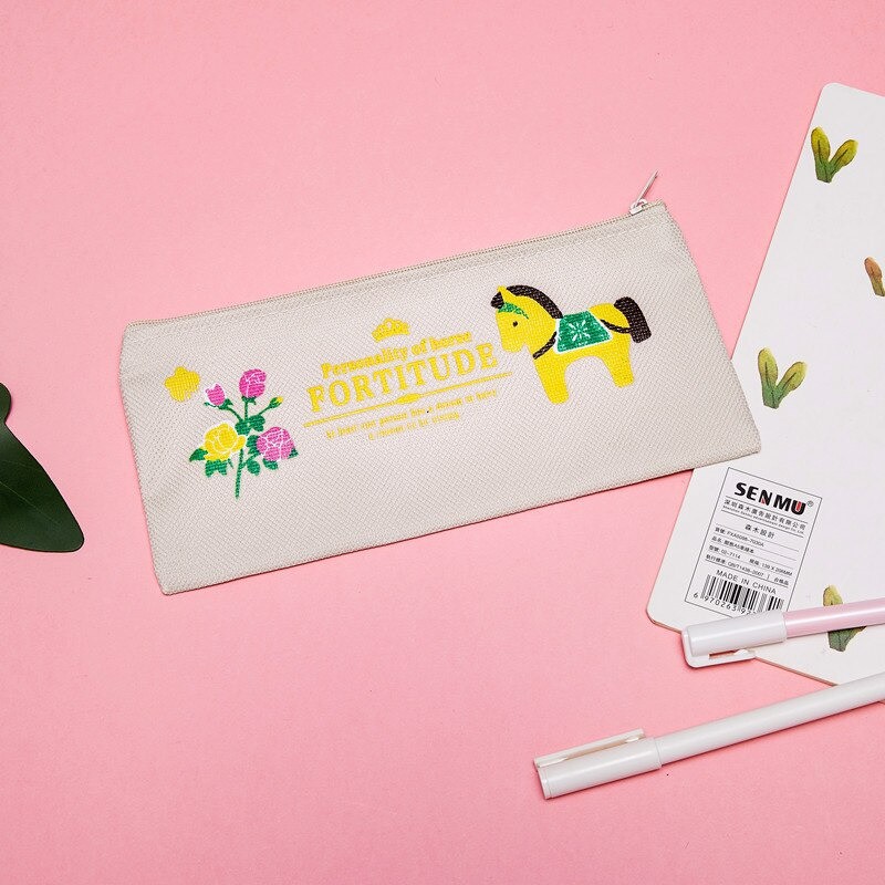 MURMURE.ID | TEMPAT PENSIL CUTE  ROYAL HORSE TERBARU PENSIL CASE ZIPPER IMPORT PC033-Fortitude