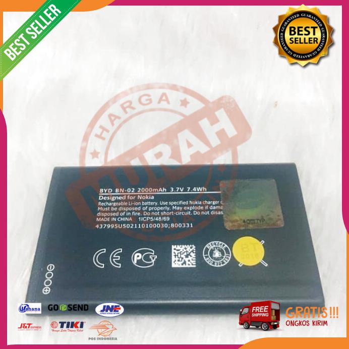 Acc Hp Baterai Nokia Xl Android Byd Bn 02 2000Mah Ori Oem Hologram Nokia