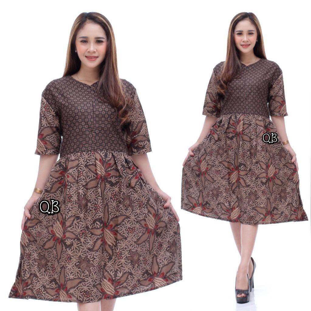 Terlaris Dress Batik Wanita Dress Batik Kekinian Dress Batik Terbaru lb9EBOjI5xAaAm