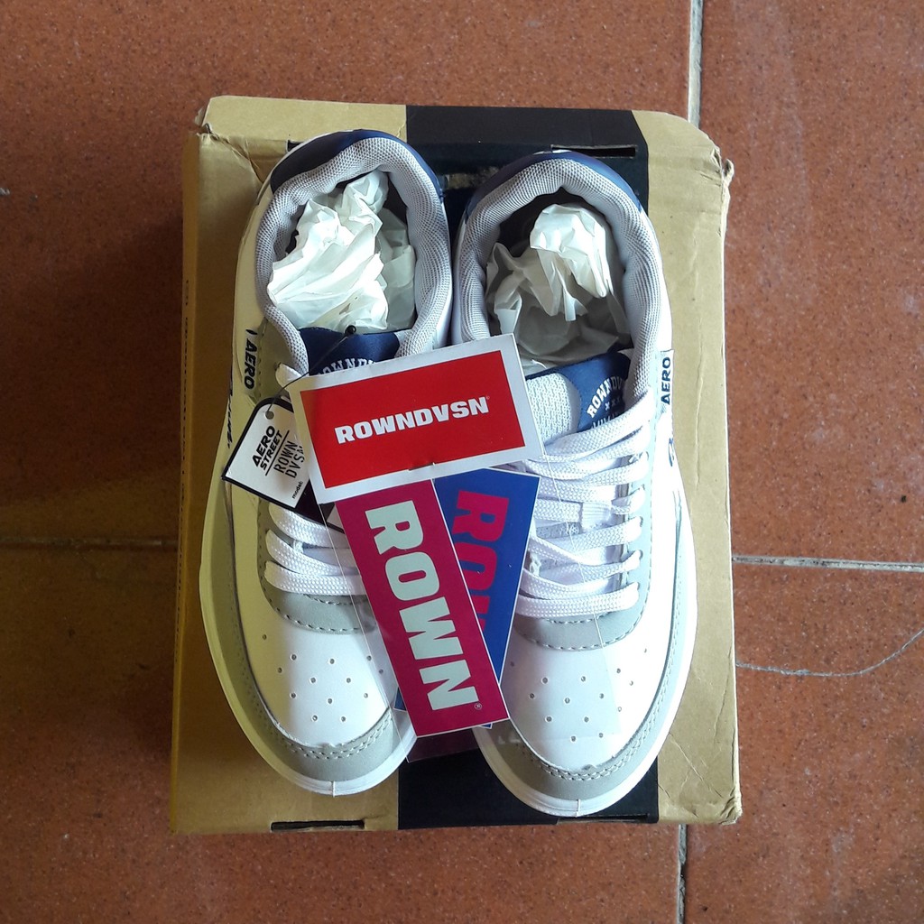 [NEW] Aerostreet 36 Armature Rown Division Putih Navy - Sepatu Sneakers Casual Sport Pria Wanita
