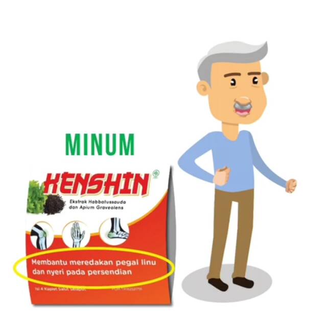 Kenshin obat herbal kaplet ( Pereda Pegel Linu,Nyeri Sendi dan Asam Urat)