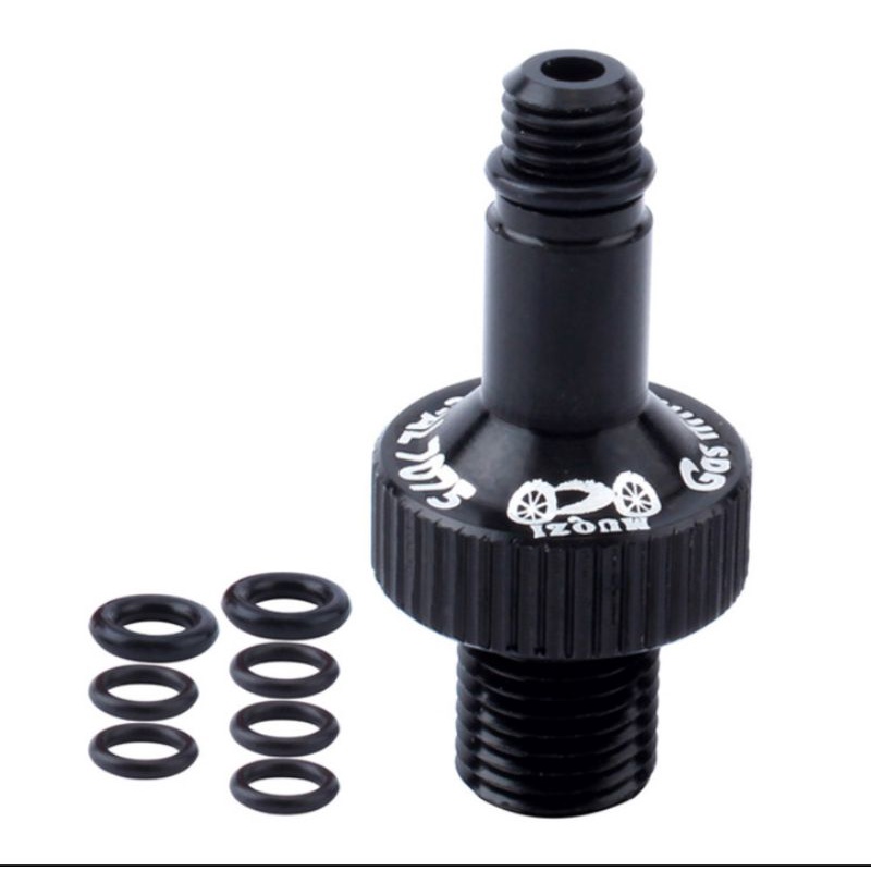 Muqzi Adaptor Pompa Rear Shock Sepeda Adapter Conversion Pump Nozzle Sokbreaker Belakang Sepeda