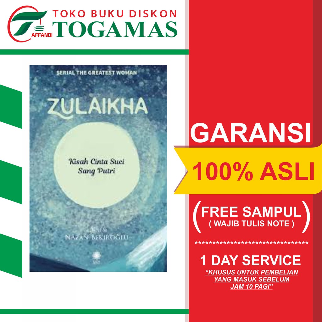 BUKU ZULAIKHA KISAH CINTA SUCI SANG PUTRI NAZAN BEKIROGLU Shopee