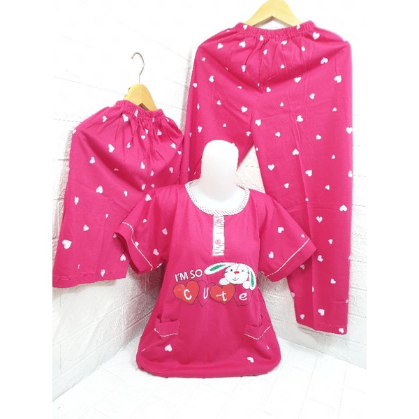 COD Baju tidur wanita 3in1 Patricia premium
