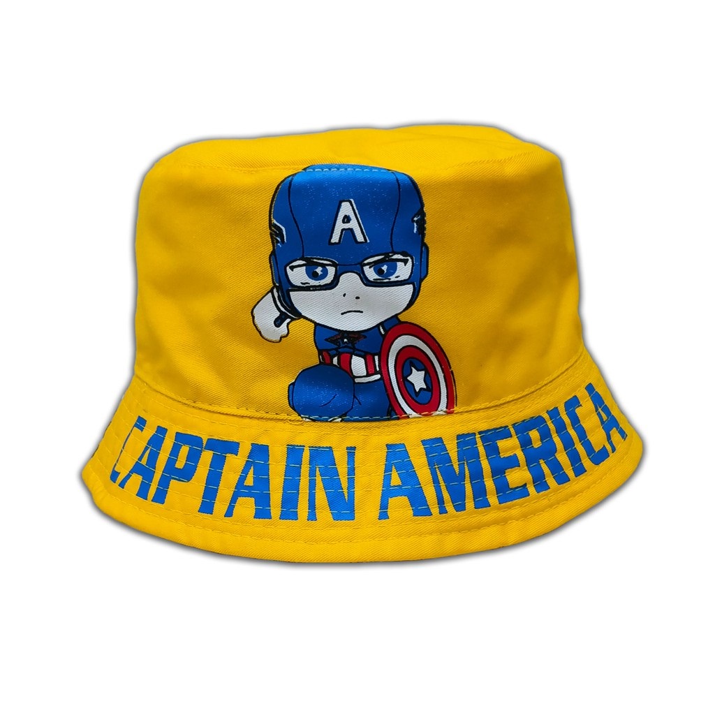 TOPI ANAK PEREMPUAN LAKI LAKI BASEBALL BUCKET HAT ANAK COWOK CEWEK KOREA LUCU 2 3 4 5 6 7 8 9 10 TAHUN FASHION 1 OOTD BUKET ANAK KECIL USIA BALITA AKSESORIS HARIAN SANTAI KADO ANAK COWO CEWE MURAH-Kapten Americ Kuning