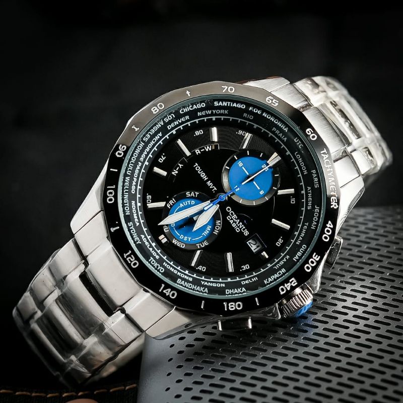 Jam Tangan Pria Merk Casio Oceanus Original Bm Baterai Free Box