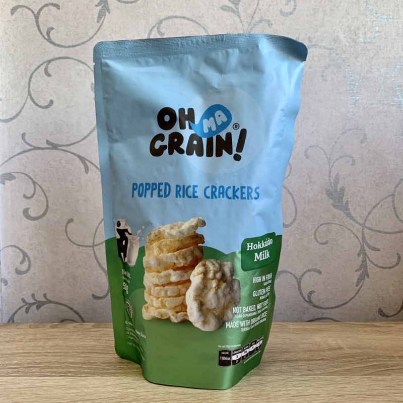 

Oh Ma Grain Hokkaido Milk Popped Organic Rice Crackers 50g (No MSG)
