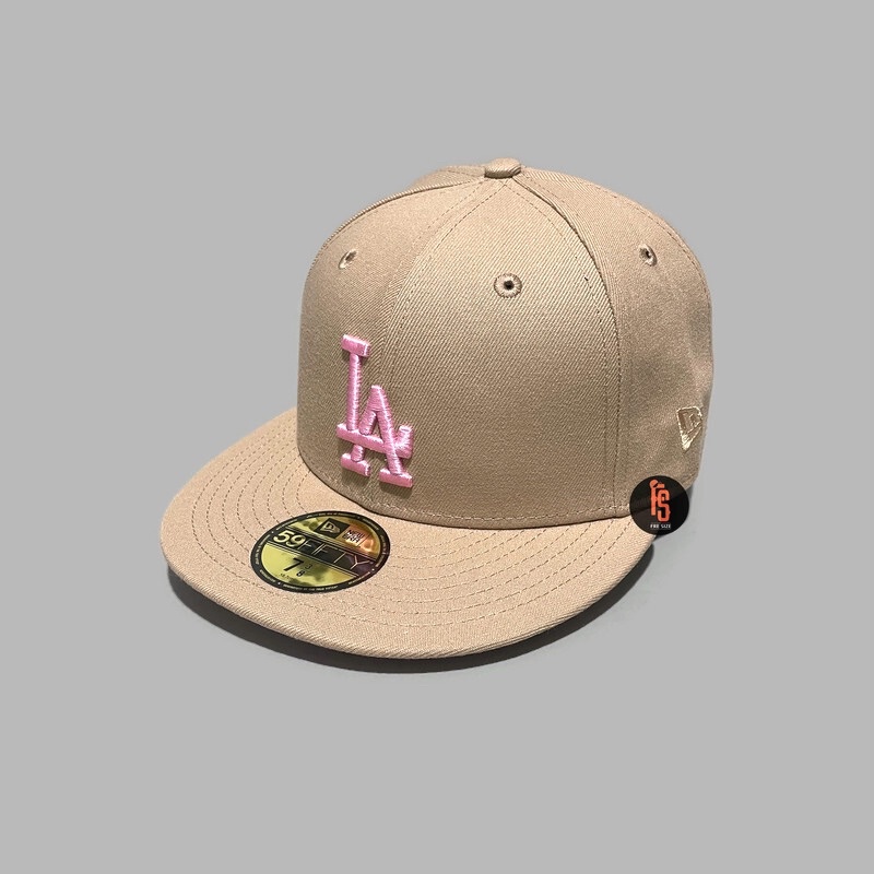 TOPI NEW ERA ORIGINAL 5950 100 ANNIVERSARY LOS ANGELES DODGERS CAMEL UV PINK