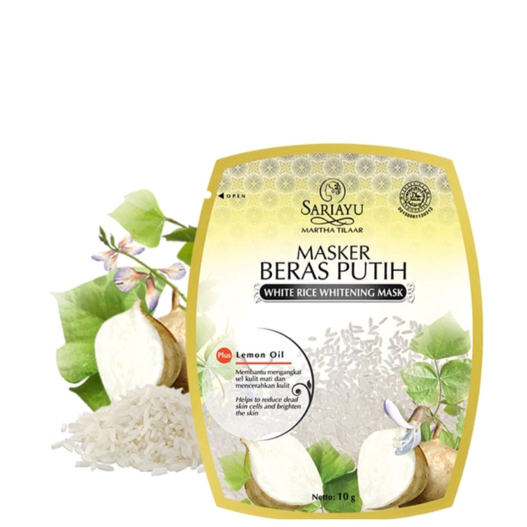 SARIAYU MASKER BERAS PUTIH 10GR FACE MASK SACHET SKINCARE WAJAH