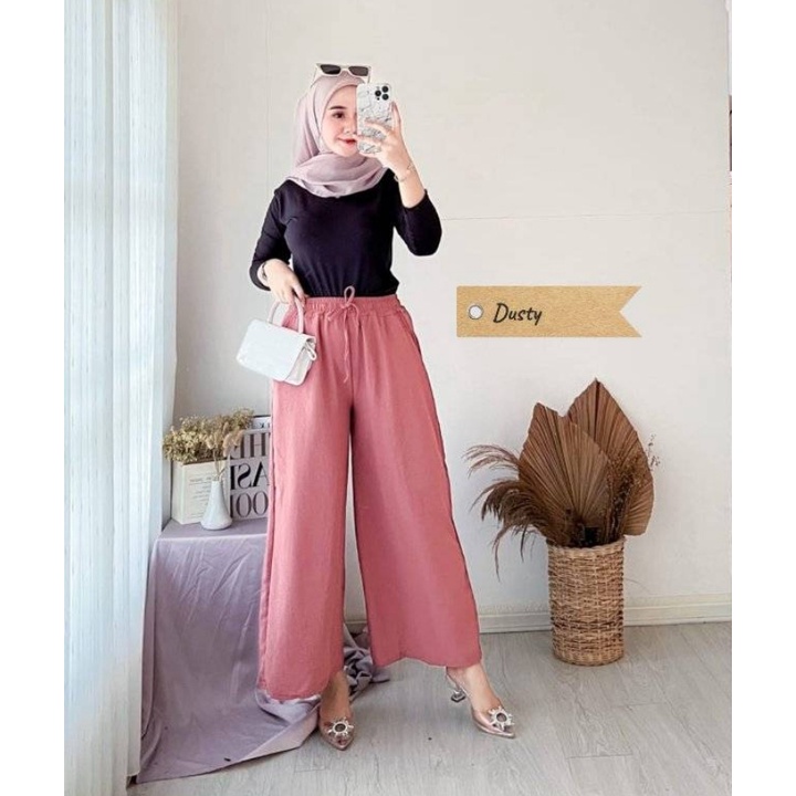 Kulot Crincle wanita highwaist