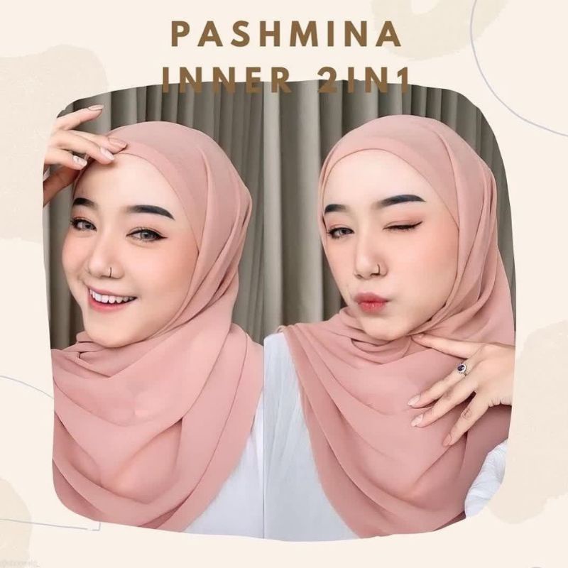 PASHMINA INNER 2IN1 / PASHMINA CERUTY BABY DOLL PREMIUM