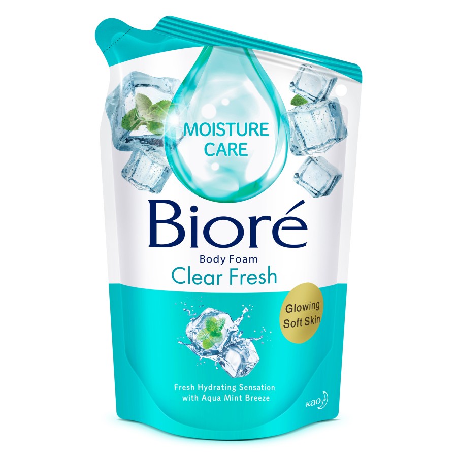 sabun mandi cair biore clear fresh refil 450