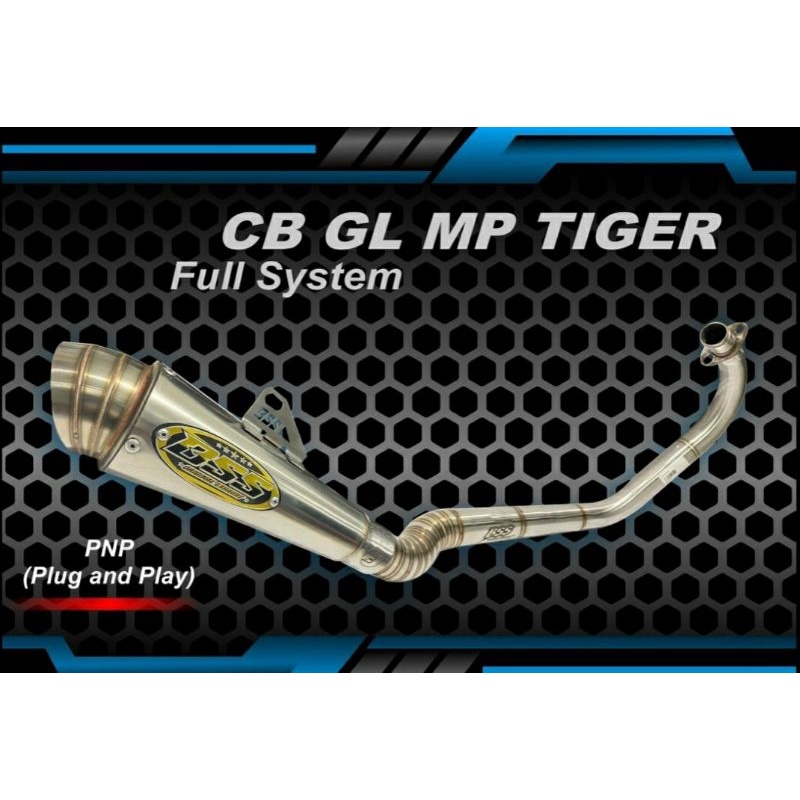 knalpot tiger megapro gl cb  bss type keong original