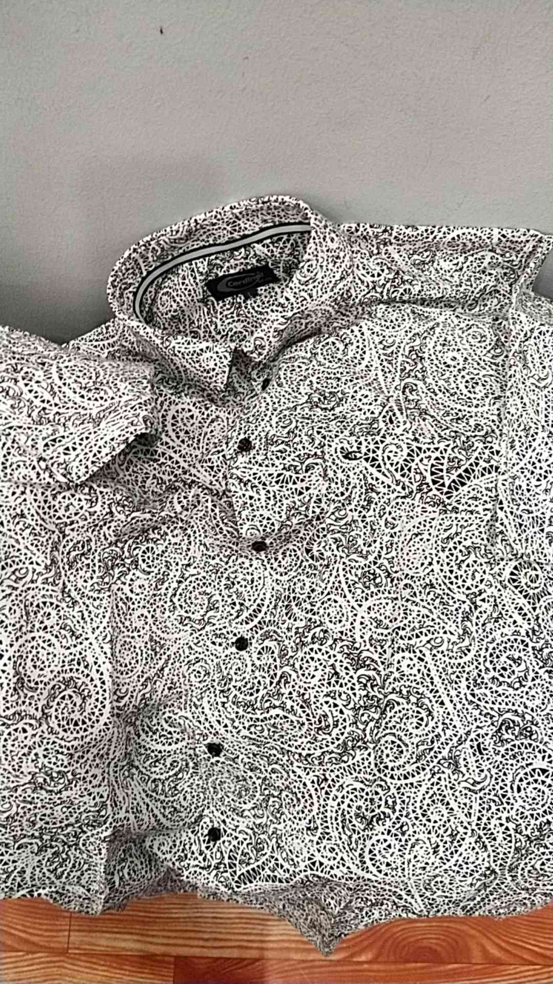 Gof Cardinal Kemeja Batik Formal Pakaian Pria Atasan Kemeja Hem Slimfit Lengan Pendek Bagus