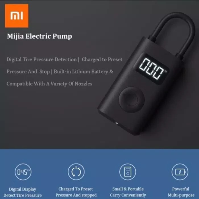 Xiaomi Mijia Elektrik Air Pump 150PSI Pompa Ban Sepeda Motor Mobil 1S