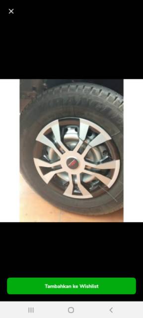 Dop velg roda ring 14 trd hitam silver