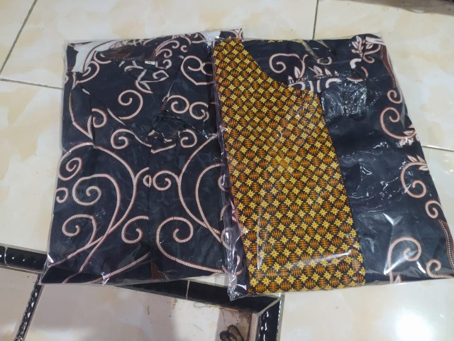 (bayar Ditempat)gamis Batik Kombinasi//gamis Batik Pekalongan